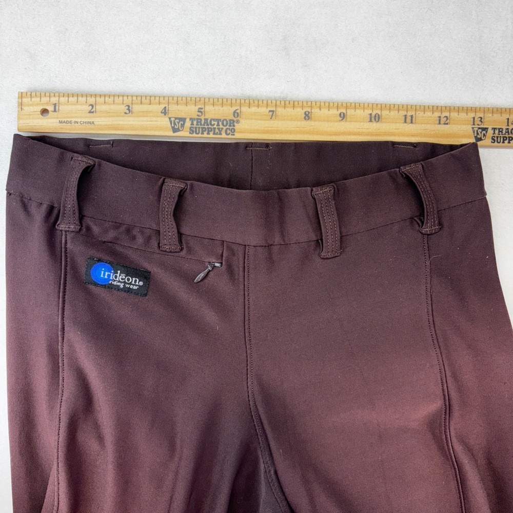 Irideon Riding Breeches Women Small Long Brown Bootcut Knee Patch Pants - Picture 5 of 8